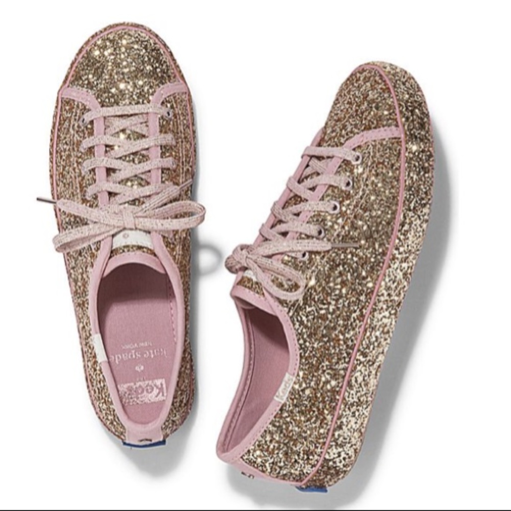 NWT Kate Spade x Keds Glitter Kickstart Shoes 8
